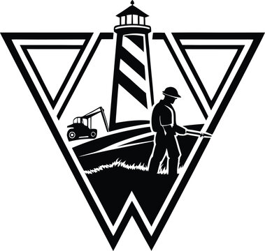 trencher silhouette logo  minimalist silhouette lo