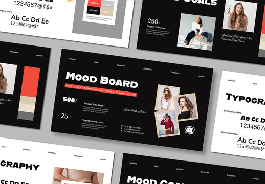 Brand Mood Board Template Layout