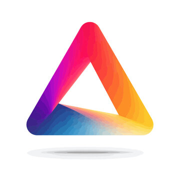 Colorful Gradient Triangle Logo Design