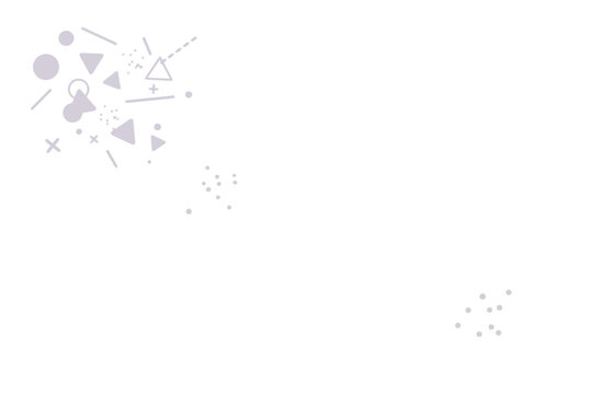 Geometric Shapes Floating on White Background