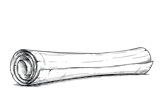 Rolled Up Newspaper Sketch