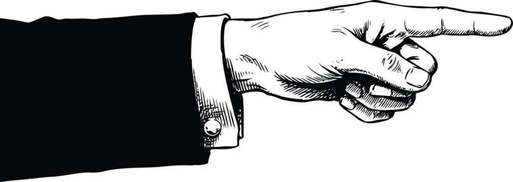 Hand Pointing Index Finger Suit