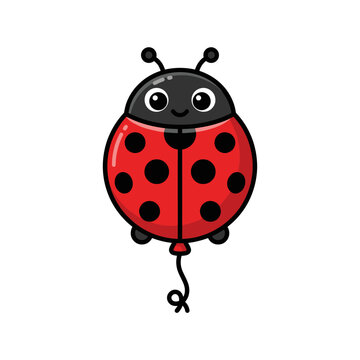 Cute ladybug balloon with a string