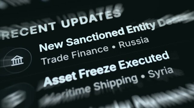 Sanctions Enforcement Recent Updates Monitoring Dashboard