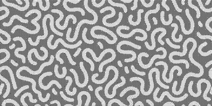 Seamless pattern with abstract organic wormlike shapes on a textured dotted background