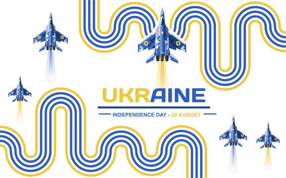35th Ukraine Independence Day 24 August 2026 Vector Banner. Ideal for national celebrations, commemorative events, social media, posters, and promotional campaigns.