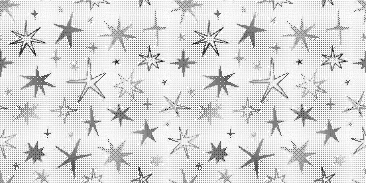 Seamless pattern with handdrawn stars, celestial background, cosmic starry texture