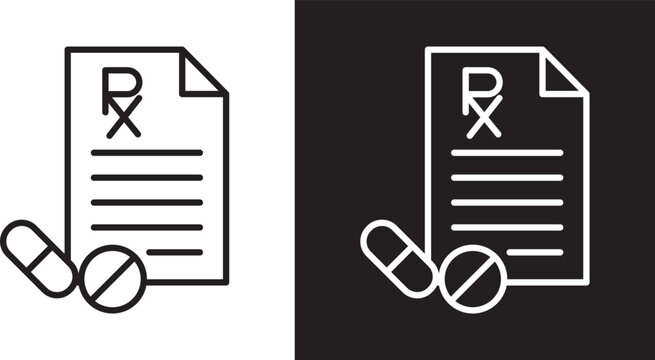 Medical prescription icon