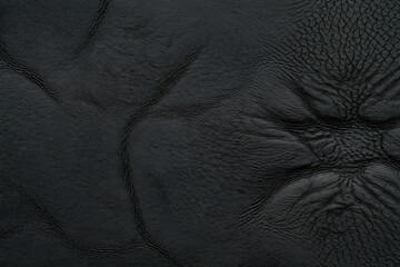 Obraz premium Black leather texture, quilted pattern embossed stitched