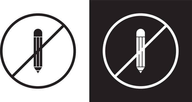 No writing sign