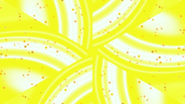 Vibrant yellow abstract background with bokeh dots and geometric light flares creating a dynamic and modern design element for creative projects