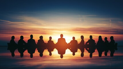 Fototapeta premium The management team relied on the executive's authority to guide leadership decisions while sharing responsibility for every command issued