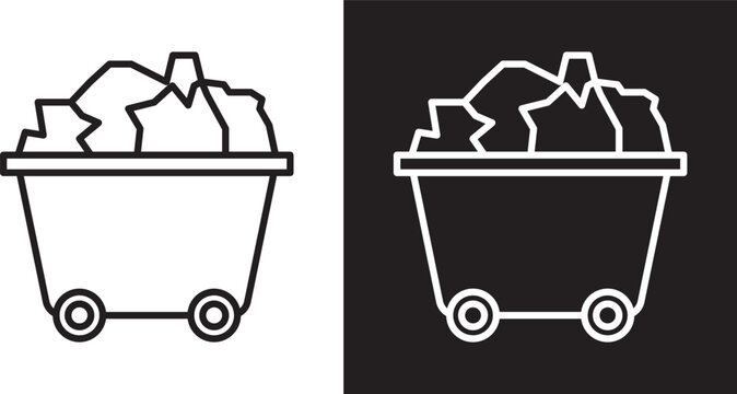 Trolley with coal icon