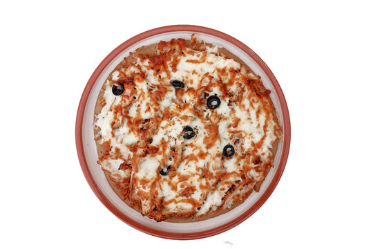 Homemade Cheese Pizza Isolated on Transparent Background