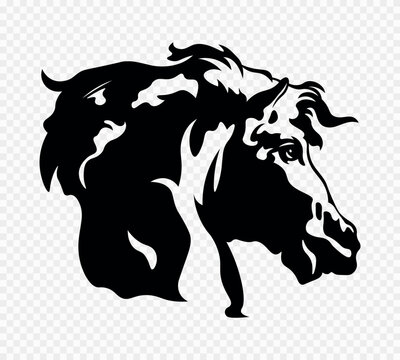 Horse Head Silhouette Vector Illustration