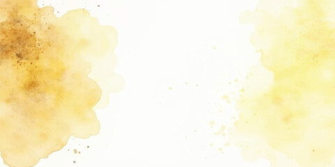 Soft pastel yellow watercolor cloud wash texture with white center watercolor background abstract backdrop creative gradient artistic illustration wallpaper decorative minimalist splatter © RoyhanaFatema