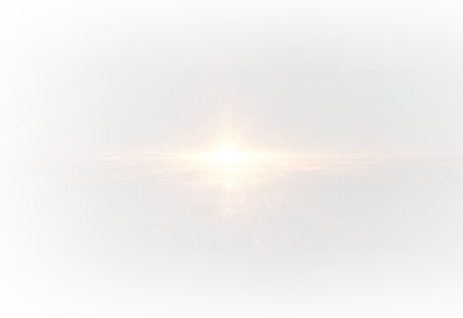 Golden Starburst with Sparkling Dust on Transparent Background PNG