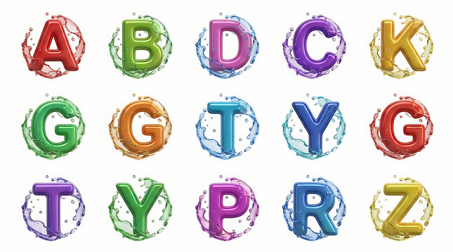 Colorful alphabet letters vector illustration