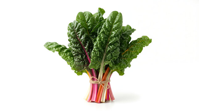 Fresh bunch of green leafy vegetables isolated