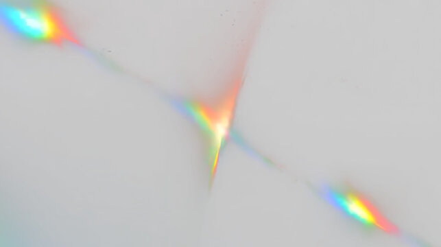 Colorful Prism Reflection Overlay with Holographic Effect PNG