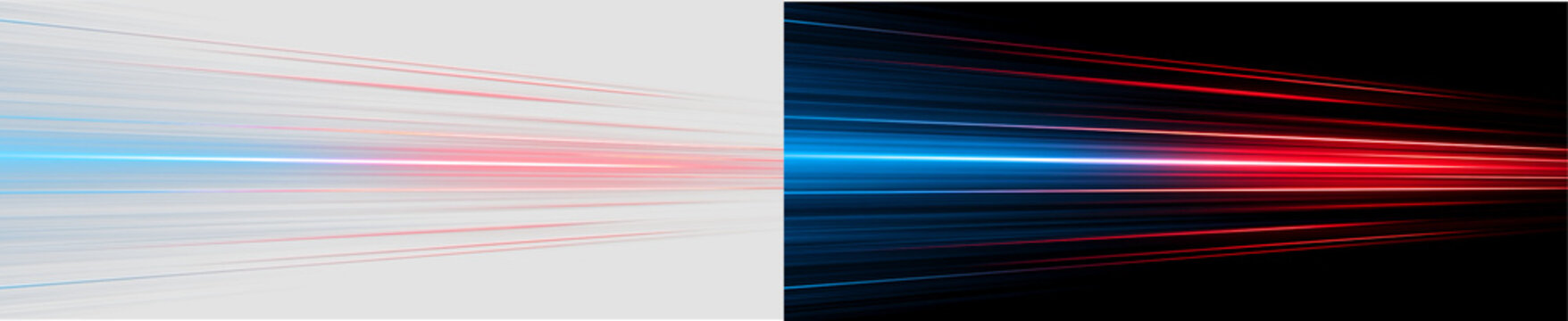 High Speed Neon Light Burst with Motion Blur PNG