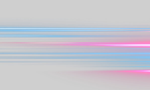 Fast Motion Light Streams with Neon Energy PNG