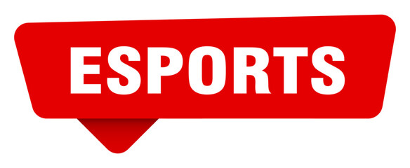 esports red sticker isolated on transpatent background. esports sign © BHM