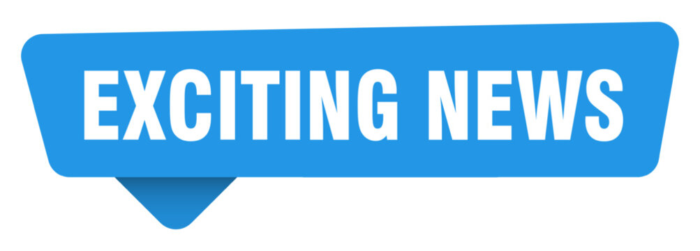 exciting news sticker. exciting news blue sign isolated on transpatent background