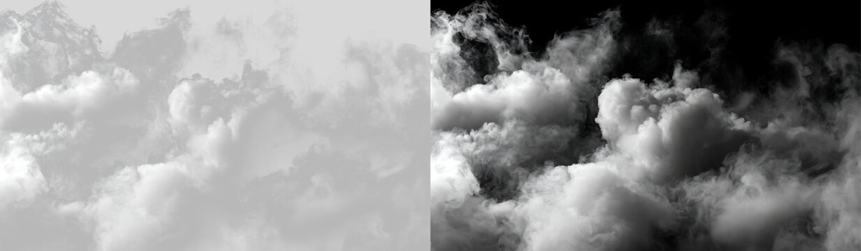 Realistic Fog Cloud with Billowing White Smoke PNG