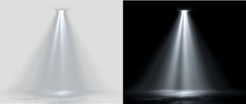Bright White Light Beam with Volumetric Fog PNG