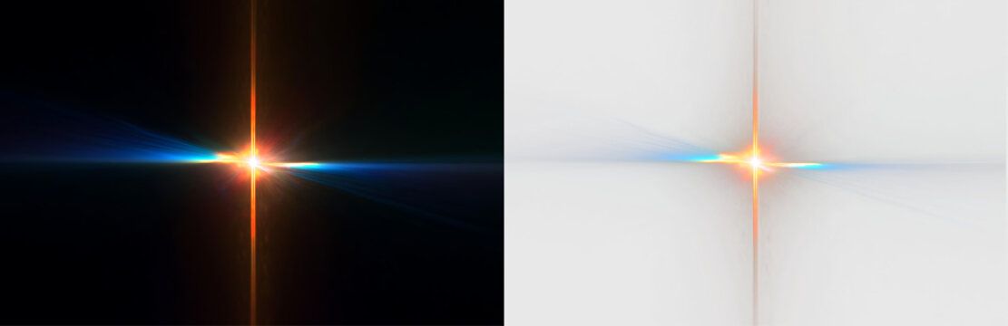 Brilliant Prism Star with Lens Light Effect PNG