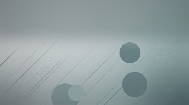 Abstract muted gray technology background with soft spheres and diagonal lines