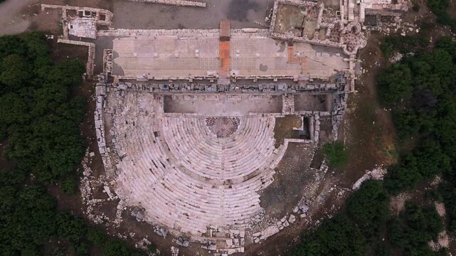Various drone images of the ancient city of Kibyra, located within the borders of Burdur province in T&uuml;rkiye.