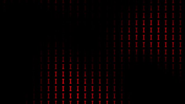 Red Letter I Pattern Background Abstract Typography Glitch Monochromatic Screen Loop Motion Graphic