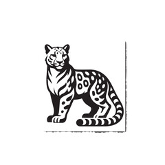 Fototapeta premium Snow leopard silhouette, Ghost of the mountains, Panthera uncia, Alpine predator outline, Himalayan wildlife shape