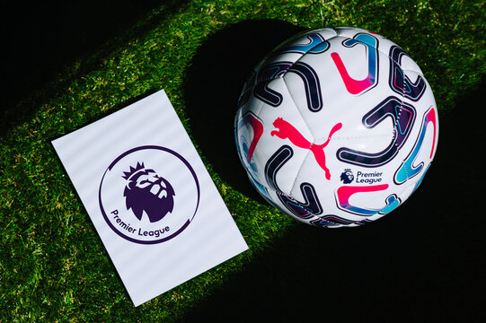 Detailed View of the Premier League Logo on the 2026/2027 Official Puma Ball