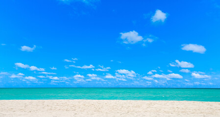 Fototapeta premium tropical Maldives island with white sandy beach and sea