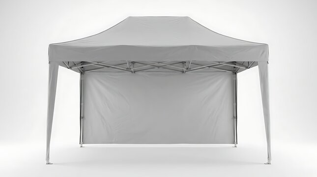 Blank White Pop-Up Canopy Tent for Outdoor Events and Marketing.