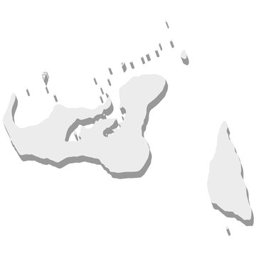3D map dimension - continent Oceania country Tonga