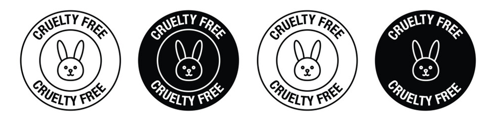 Cruelty free (not tested on animals) vector symbol set © varis