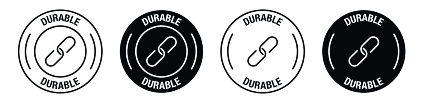 Durable Icon vector symbol set.