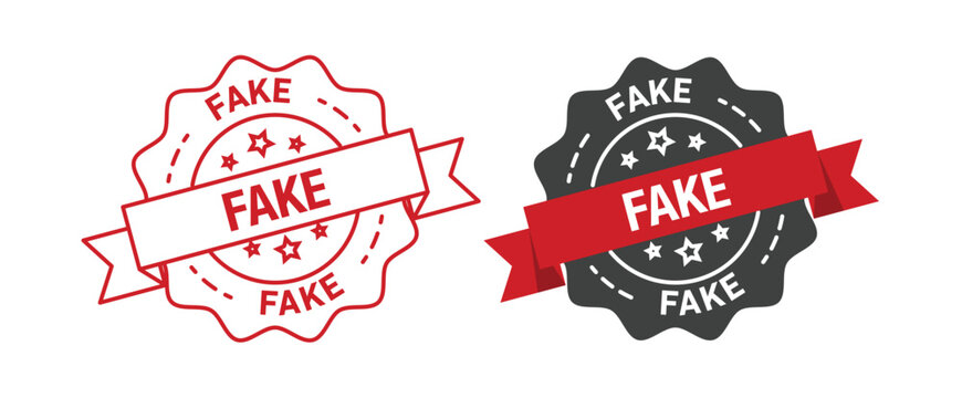 FAKE vector stamp symbol set
