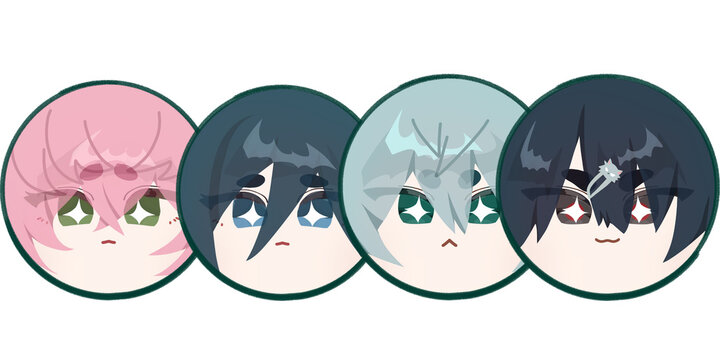 cute chibi emoticon that can be using for wallpaper and pin