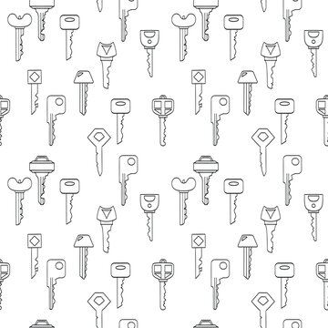 Keys seamless vector background pattern