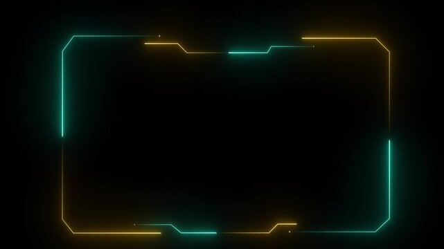 Hud frames blue user interface elements design modern technology futuristic control panel screen digital hologram. abstract tech sci fi hologram frame. Motion graphics of neon hud concept.4k video.