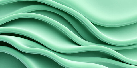 Obraz premium Abstract Blue Wave Background with Smooth Silk Satin Fabric Texture Flowing Curves and Elegant Textile Design for Modern Wallpaper, Creative Backdrop and Vector Illustration