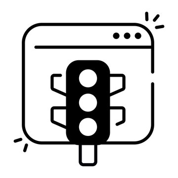 Modern design icon of website traffic