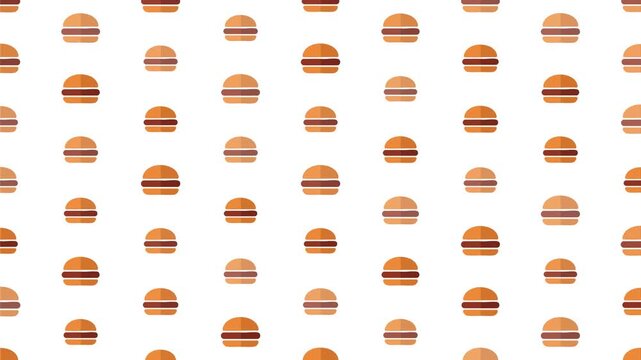 Delightful fast food burger pattern for menus, backgrounds, and restaurant branding graphics