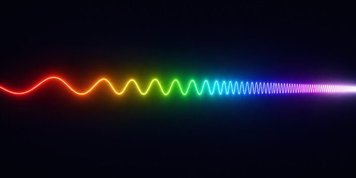 Electromagnetic Spectrum Wave Shifting Across Visible Light