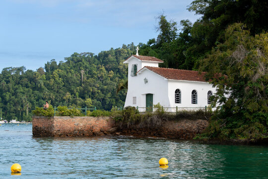 Church of Our Lady of Piedade, on Gip&oacute;ia Island. Angra dos Reis &ndash; Rio de Janeiro, Brazil.
